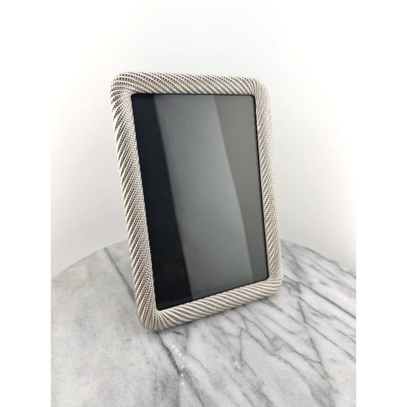 The Unbranded Brand Other - Vintage Silver Tone Rope Picture Frame Equestrian Nautical Preppy Home Office